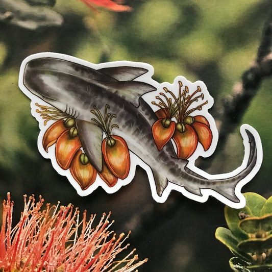 Manō and wiliwili sticker