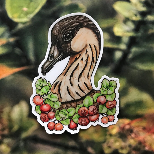 Nēnē and 'ōhelo sticker